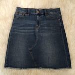 J.Crew Stretch Distressed hem Jean Skirt Photo 0