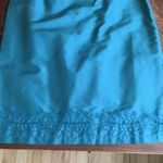Arden B NWT Vintage Silk Embroidered Border Skirt Teal - Size 6 Photo 4