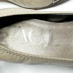 AGL Women's Tan Beige Snakeskin Cap Toe Leather Ballet Block Heel Pumps Size 36 Photo 6