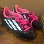 Adidas  Girls Conquisto Soccer Cleats Size 13.5 Black Pink Sports Shoes Photo 0