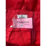 NWT Crazy Teen Red and White High Slit Dress Photo 6