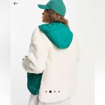 Noisy May borg & quilted jacket in white and green Size S Photo 4