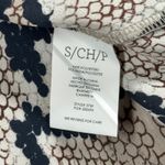 CAbi Serpentine Blouse Beige Brown Snakeskin Print Long Sleeve Womens S Pullover Photo 7