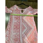 Yoana Baraschi Anthropologie Yoana Barschi key hole long sleeve paisley pink sheath mini dress Photo 3