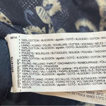 Mango Printed Quilted Cotton Jacket Floral print Blue White Sz M/L Photo 11