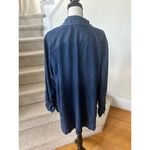 Talbots  Dark Blue Denim Long Sleeve Button Down Shirt Photo 2