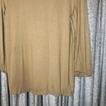 Jones New York NWT Gold Metallic Button Front Cropped Sleeve Shirt Size Medium Photo 7