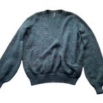 Free People Anthropologie Karin Faux Wrap Sweater Green Medium Oversized NWOT Photo 6