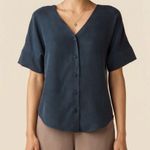 Vetta The Girlfriend Shirt in French Navy Size S Blue Photo 1