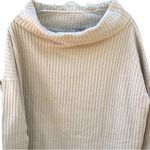 Free People NWT XS Juicy Cowl Neck Long Sleeve Waffle Knit cream Tunic top Photo 3