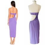 We Wore What Cocktail Snake Chain Cut Out Maxi Dress Electric Purple Medium NWT Photo 12