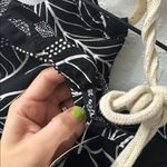 Almoxarfye Maxi Midi Slit Halter Stone Rope Tie Back Dress Tropical Size 38 Photo 5