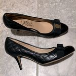 Salvatore Ferragamo Ferragamo Carla Quilted Leather Cap Toe Pumps in Black, NWT, Size 11 B Photo 5