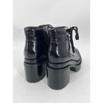 Cult Gaia Bratz Black Leather Platform Lug Block Heel Lace Up Boots Size 40 Photo 3