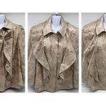 INC International Concepts Woman Faux Animal Textured Jacket Woman's Plus One Sz Size 0X Photo 1