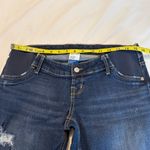 Old Navy  Maternity Boyfriend Skinny Jeans Distressed Side Panels Size 6 Photo 8