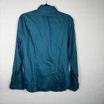 Eddie Bauer  Teal Long Sleeve Button Down Shirt Women Size L 100% Cotton Photo 3