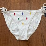 Ralph Lauren NWT white side tied rainbow logo monogrammed bikini bottoms Photo 0