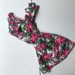 Umgee  Cold Shoulder Dress Small Floral Keyhole Photo 10