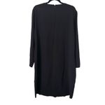 COS Pleated Detail Midi Shift Dress Black Sz 12 Photo 2