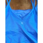 Danskin  Scallop Crop Tank Wicking Moisture‎ Control 4-Way Stretch Palace Blue M Photo 5