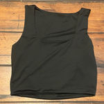 Black Tank Top, Crop Top, Square Neckline Size M Photo 0