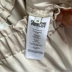 Claudie Pierlot Wide Leg Trousers Pants with Smocked Waist Band Satin Beige 38 Gold Size 6 Photo 6