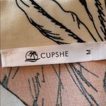 Cupshe Cream w/ Tropical Floral Button-Down Shirt Dress Swim Cover Up Size Small Photo 8