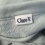 Clare V. Pale Blue Sweatshirt with Poppy Lips Sz L Size L Photo 5