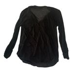 Babaton silk front womens small black shirt blouse cute artizia casual sheer Photo 2