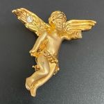 Vintage GIOVANNI Signed Gold Angel Cherub 1.25” Pin Photo 6