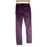 Jen7 Sateen Slim Straight 7 For All Mankind Stretch Pants Size 4 Purple Photo 1