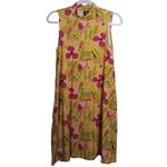 Agnes & Dora  Mock Neck Swing Tunic-Dress Full Bloom Pockets Casual Floral Size S Photo 2