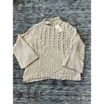 Soft Surroundings  NWT Sweater Open Cable Knit Flare Sleeve Mock Neck sz L Photo 5