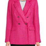 Karl Lagerfeld NWOT Paris Pink Tweed Double Breasted Blazer Jacket sz 8 Preppy Photo 0