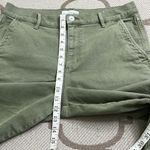 Loft  Sage Green Wide Leg Crop Frayed hems denim, size 12 Photo 3