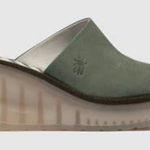 Fly London NWT  Jade Green Wedge Slides Photo 0