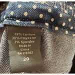 Avenue  Denim Virtual Stretch Woman’s Blue/ White Polka Dot Jean‎ Shorts Size 20 Photo 6