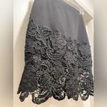 Haute Monde  Black Lace Trim Mid-Length Knee-Length Bodycon Fitted Skirt - S Photo 5