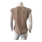 EXPRESS Nwt extra small cream Satin brown Polka Dot Crew Neck Gramercy Tee Photo 4