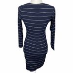 Revolve Capulet Size M Mini Dress Bodycon Navy White Stripe Rib Knit U Neck NEW Photo 4