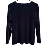 Sundance EUC  Velvet Crochet Lace Long Sleeve Top Black Size Small Photo 7