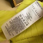 Ted Baker Balieey Pleated Mini Dress In Lime Green Size 4 / Large Photo 4