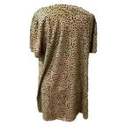Hudson Gray  Cheetah Leopard Animal Print Casual T Shirt Cotton Dress Photo 2