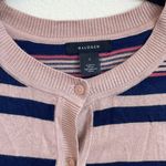 Halogen navy blush stripped crewneck cardigan S Photo 3