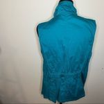 Christopher & Banks Cotton Zip-front Ruffle Trim Casual Vest Teal XL Photo 4