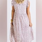Karlie NWT  python ruffle hi lo dress blush size L Photo 1