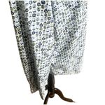 Lands' End  Women’s Sz L Blue Green All Over Floral Print Button Up Shirt Collared Photo 4