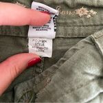 Y2K Cargo Short Knee Length Vtg 90s Capri Bermuda Baggy Streetwear Grunge Skater Green Size 16 Photo 8