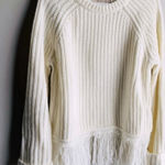 Moon River  Fringe Sweater Large Chunky Photo 0